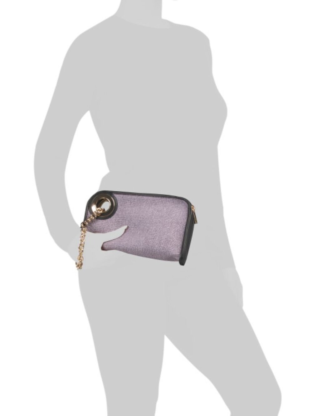 FALOR Made In Italy Straw Small Pouch Wristlet With Leather Trim - Picture 5 of 5